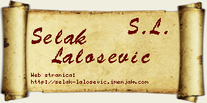 Selak Lalošević vizit kartica